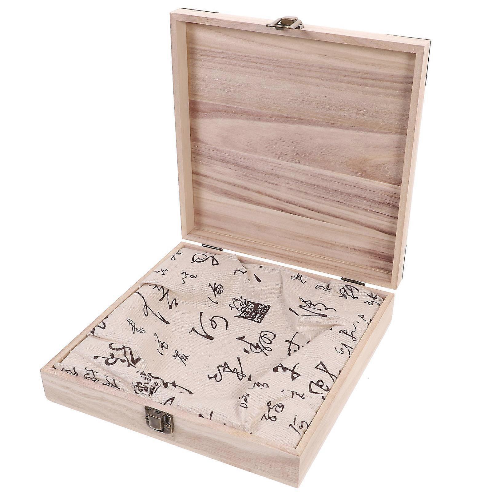 Wooden Tea Cake Storage Box, Sturdy Beige Design, Multi Functional & Practical for Pu Tea Cakes