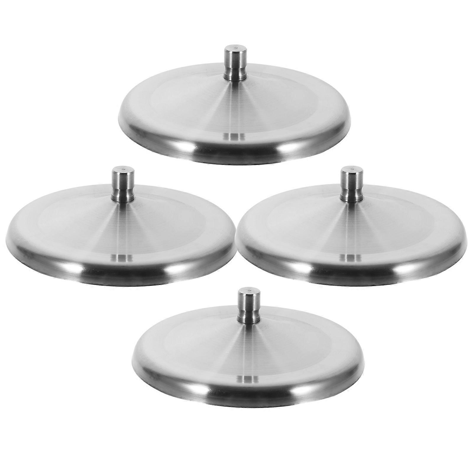 4 Stainless Steel Cup Lids Silver Dust Proof for Home Use with Practical Design