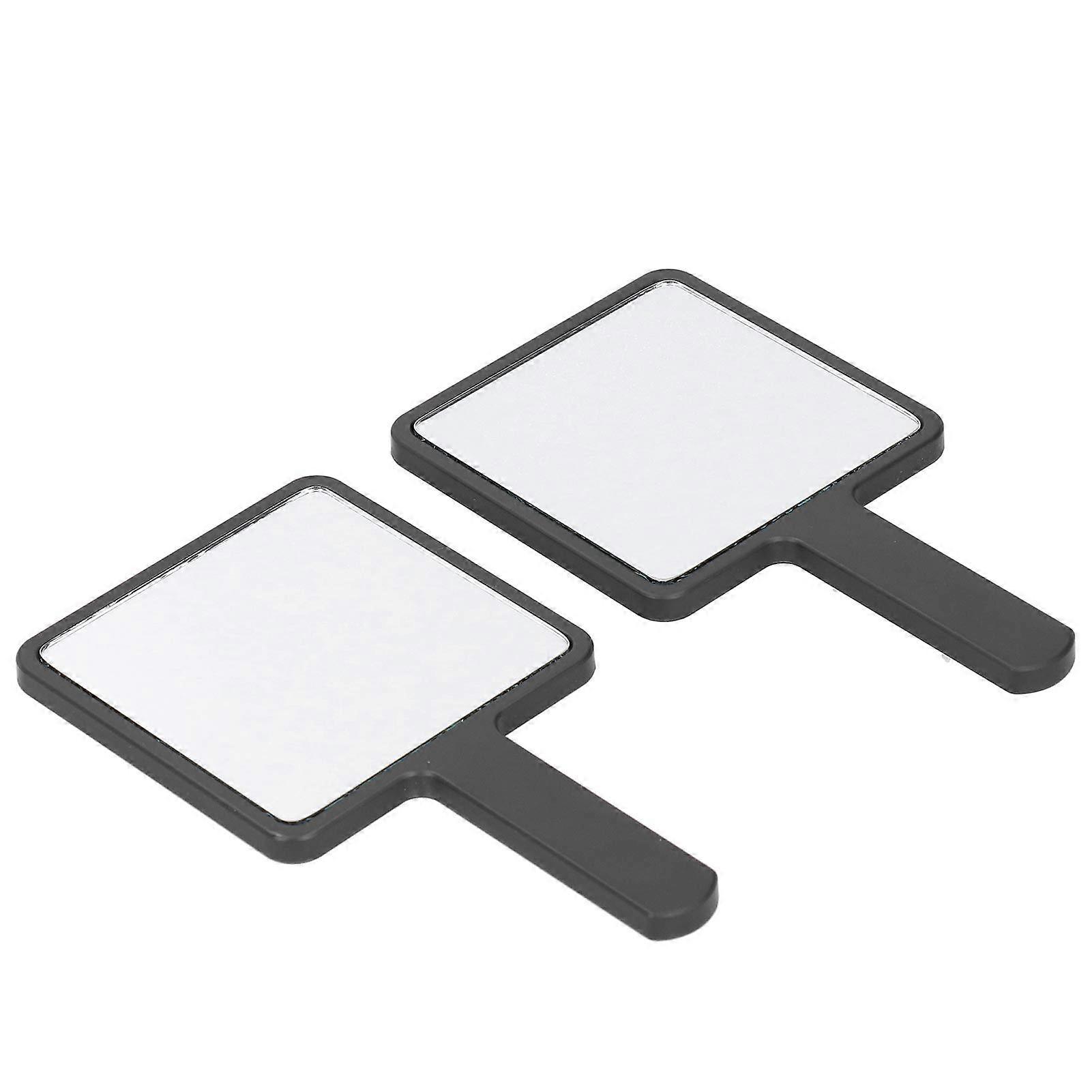 cosmetic tool, hand makeup mirror, portable, square, cosmetic tool, black, 2 pieces