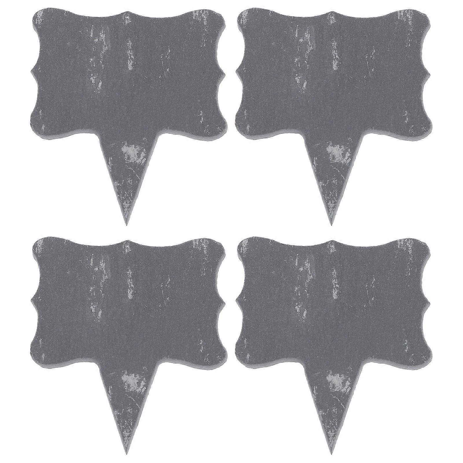 Cheese Board Labels Identifying Desserts Cake Shop Geometric Style Material 4Pcs