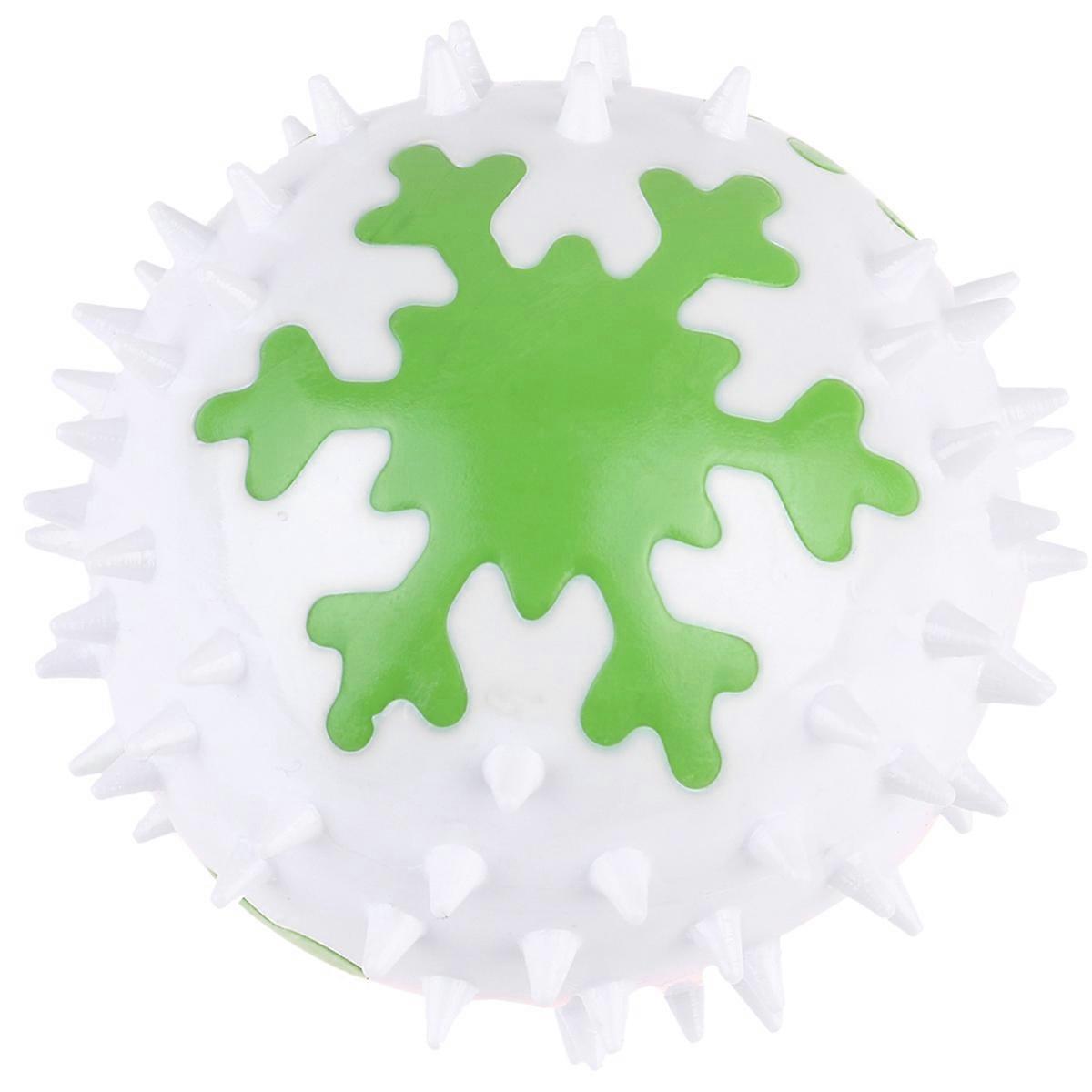 Puppy Chew Toys Ball for Pet Dog TPR Material Sound Making Educational Playing Green 8x8x8cm 1Pack