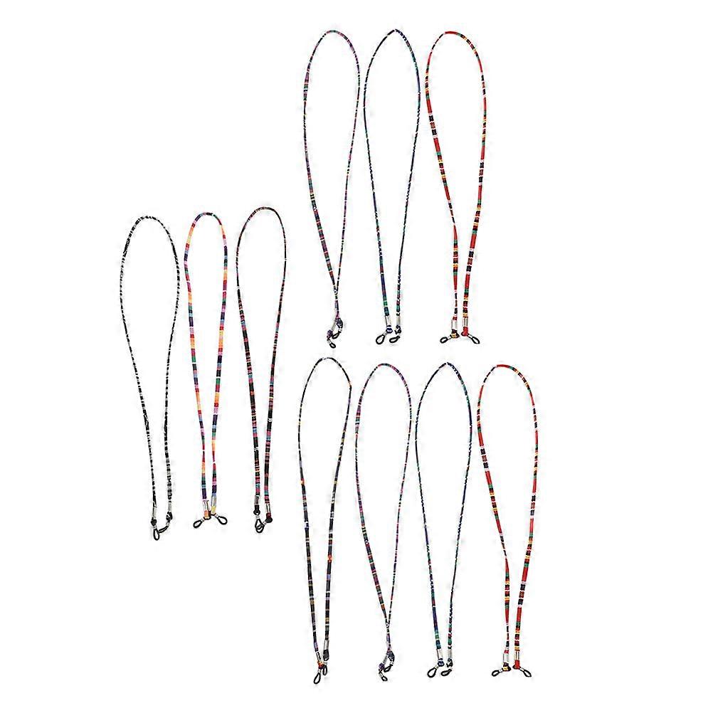 Glasses String Strap Eyeglass Straps For Men For Camping Assorted Color 68x0.5x0.5cm Keeps Glasses Clean 10Pcs