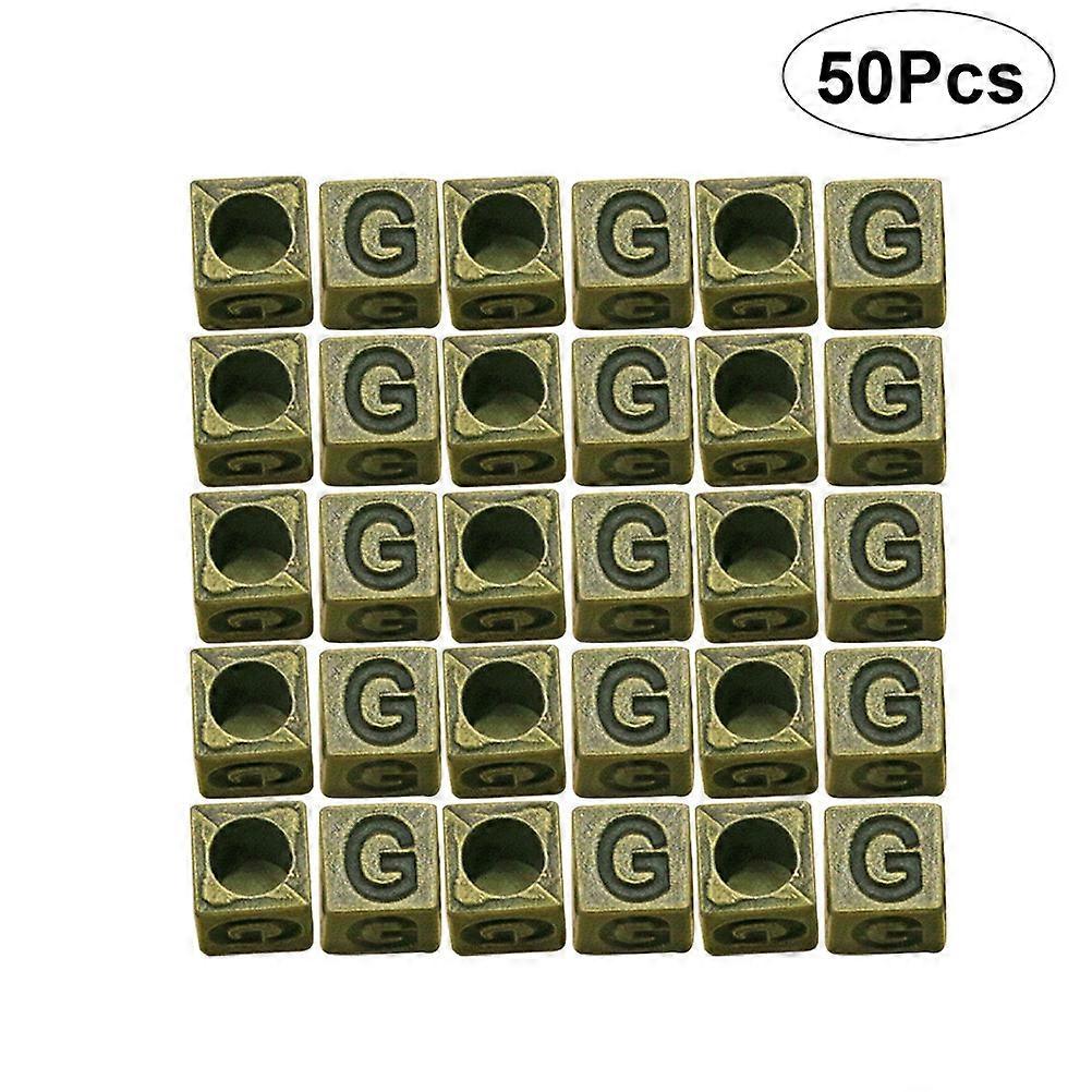 Alphabet Charm Jewelry Making Square Alloy Spacer Beads Pendants Charms for Necklace Dangle 100Pcs