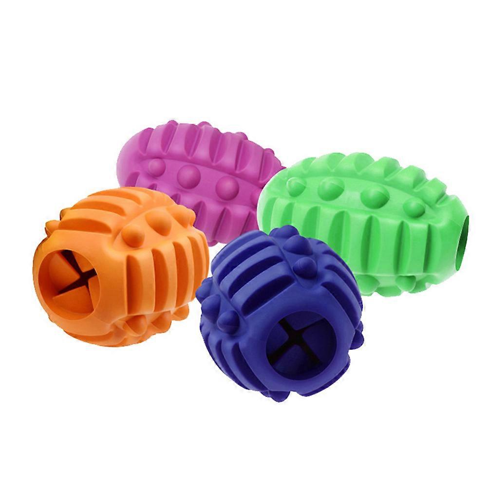 Dog Toys Squeaky Trapezoidal Rubber Football Educational Toy Obstacle Overcoming Intelligence Development 1Set
