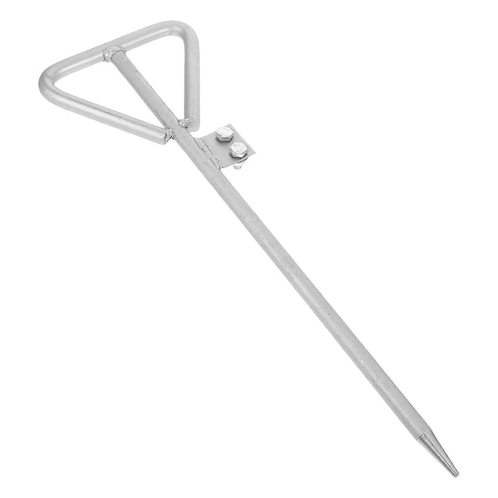 Grounding Kit Iron Grounding Rod For Home Use Triangular Shape Electrical Safety Galvanized Coating 51.10X15.70X2.60CM 1Pack