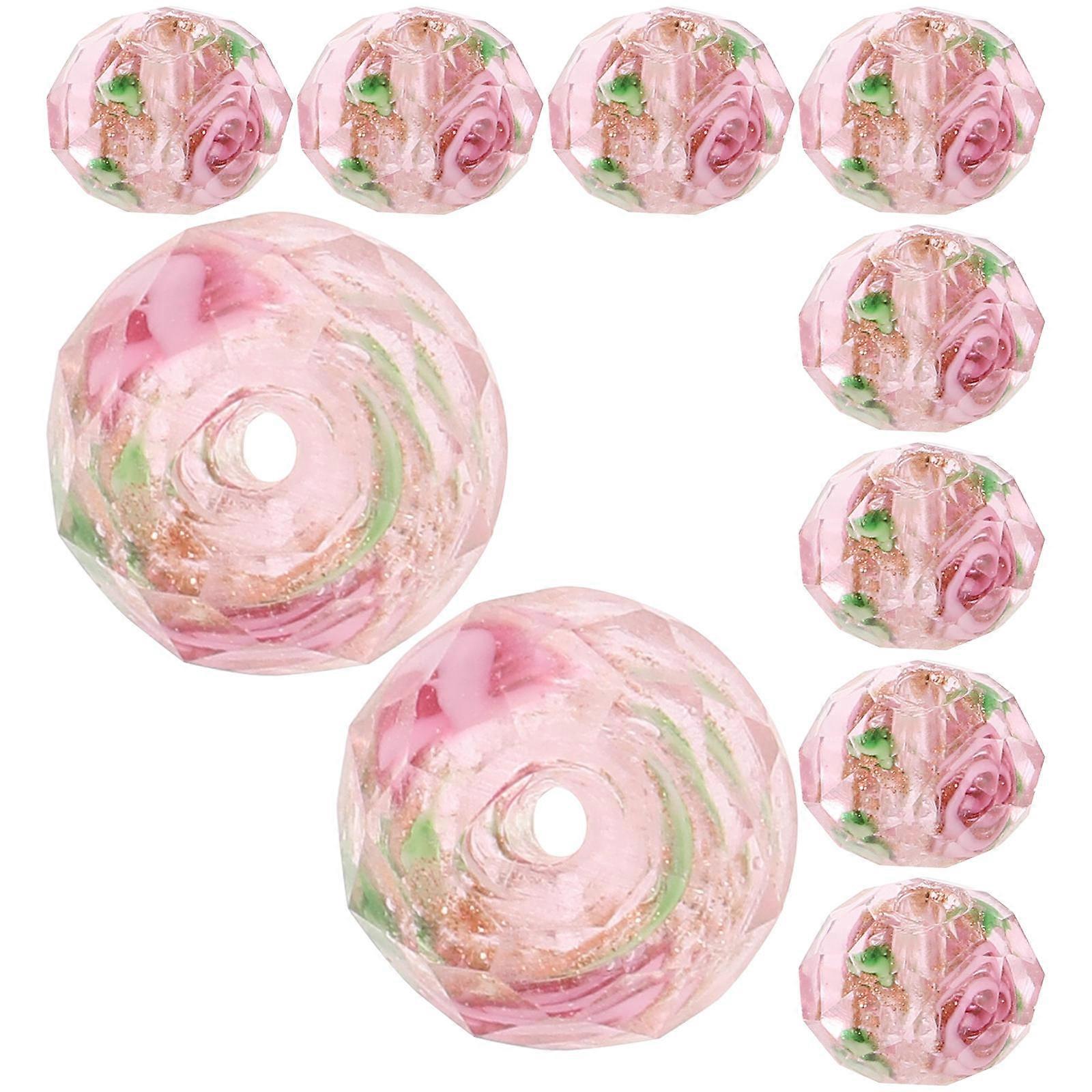 Beads For Crafts Multi-Colored Glass Spacer Beads Jewelry Components Birthday 10Pcs