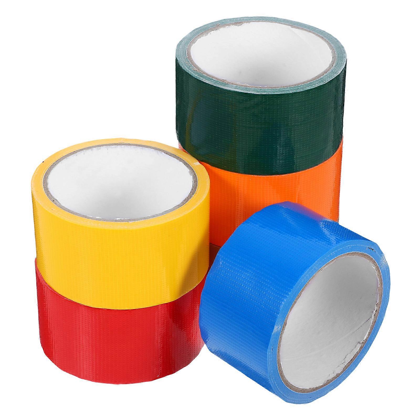 6 Rolls Heavy Duty Colored Duct Tape – Bright, Vibrant & Wear Resistant – Decorative Craft & Utility Tape for DIY, Classroom, Packing & Home Use