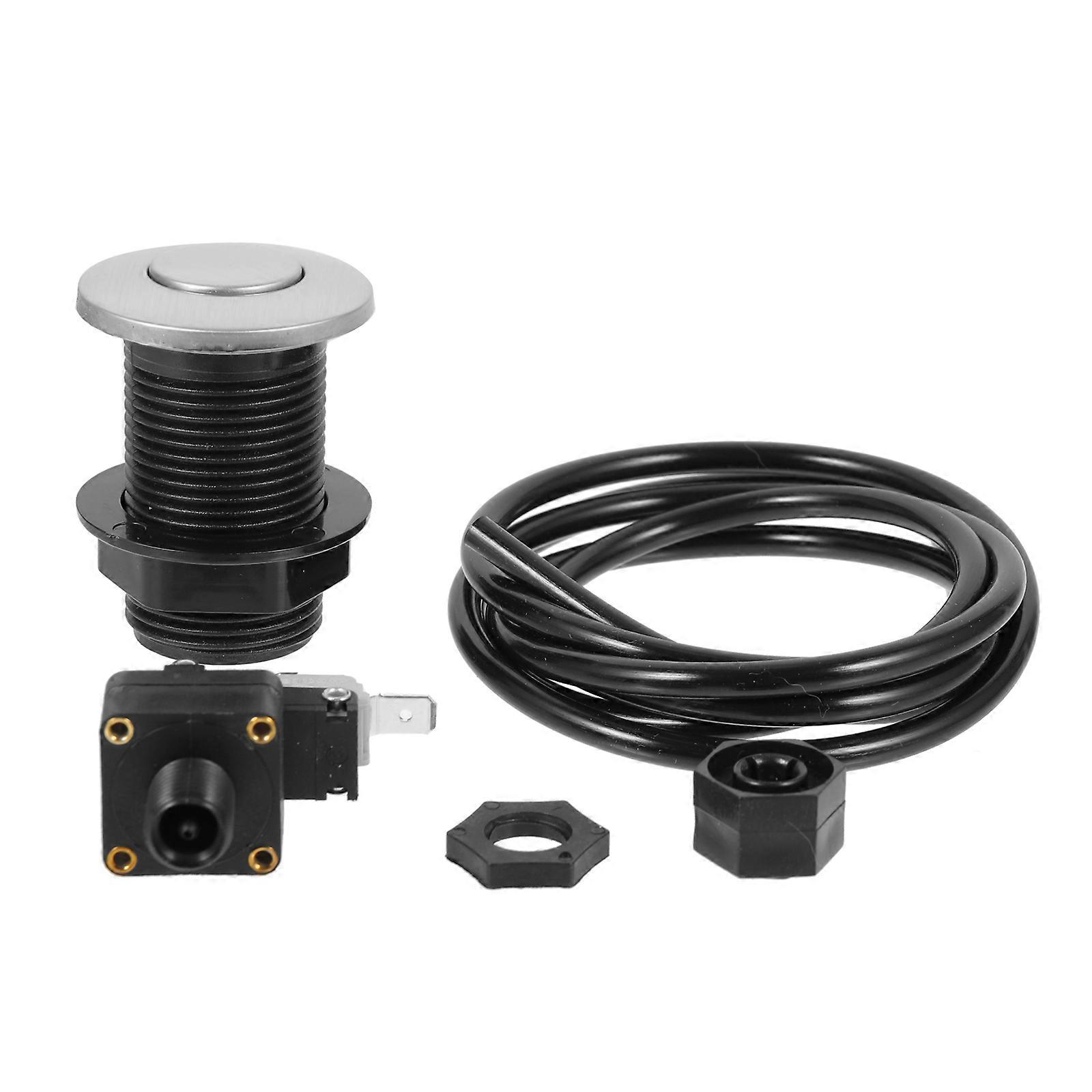 Disposal Buttons Garbage Disposal Switch Set Appliance Black Stainless Steel Bathtub Activation 1Set