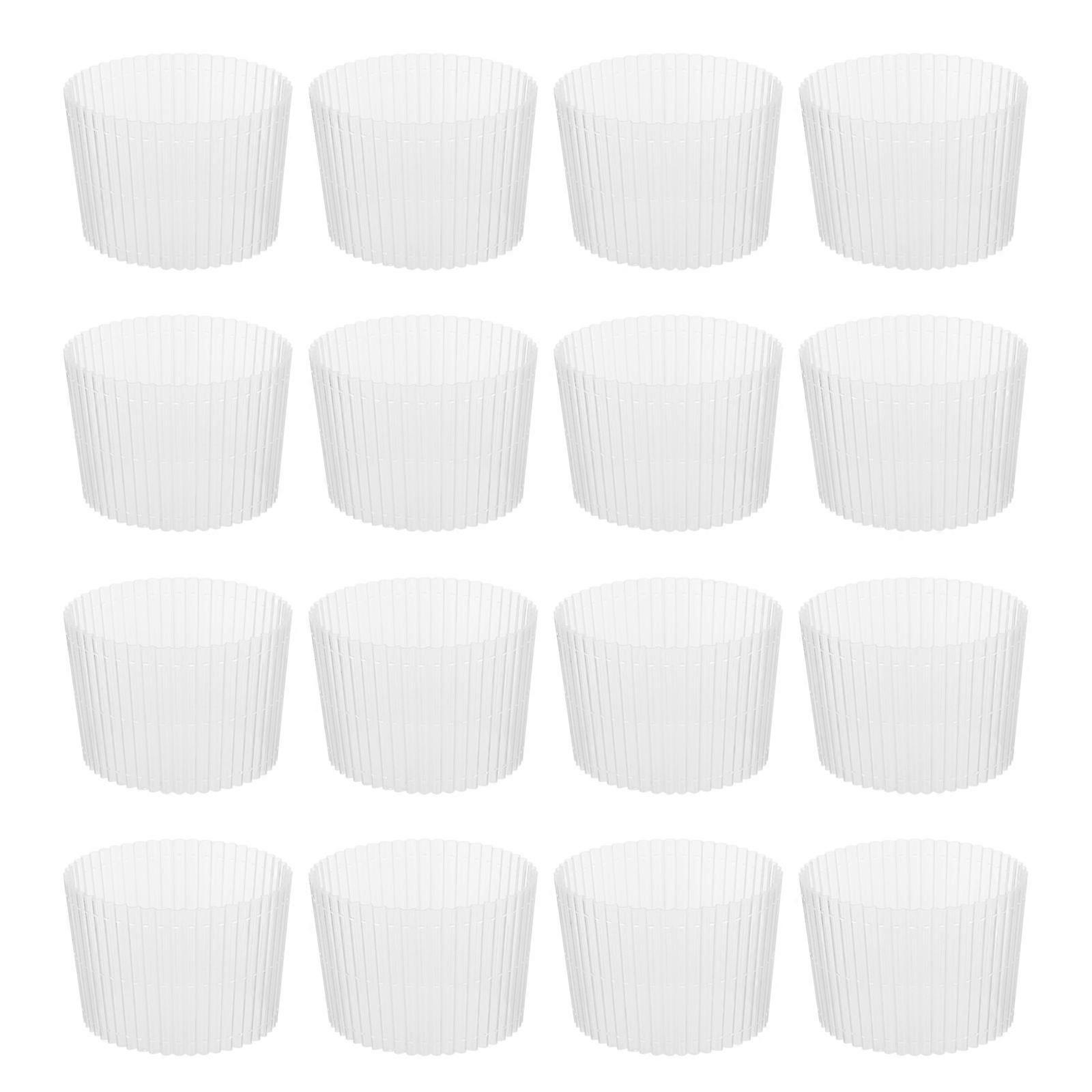 Cup Protective Sleeve Heat Insulation Bottle Drop Damage Prevention Home Office Use 3.14X3.14X2.16 Inch Plastic 100Pcs