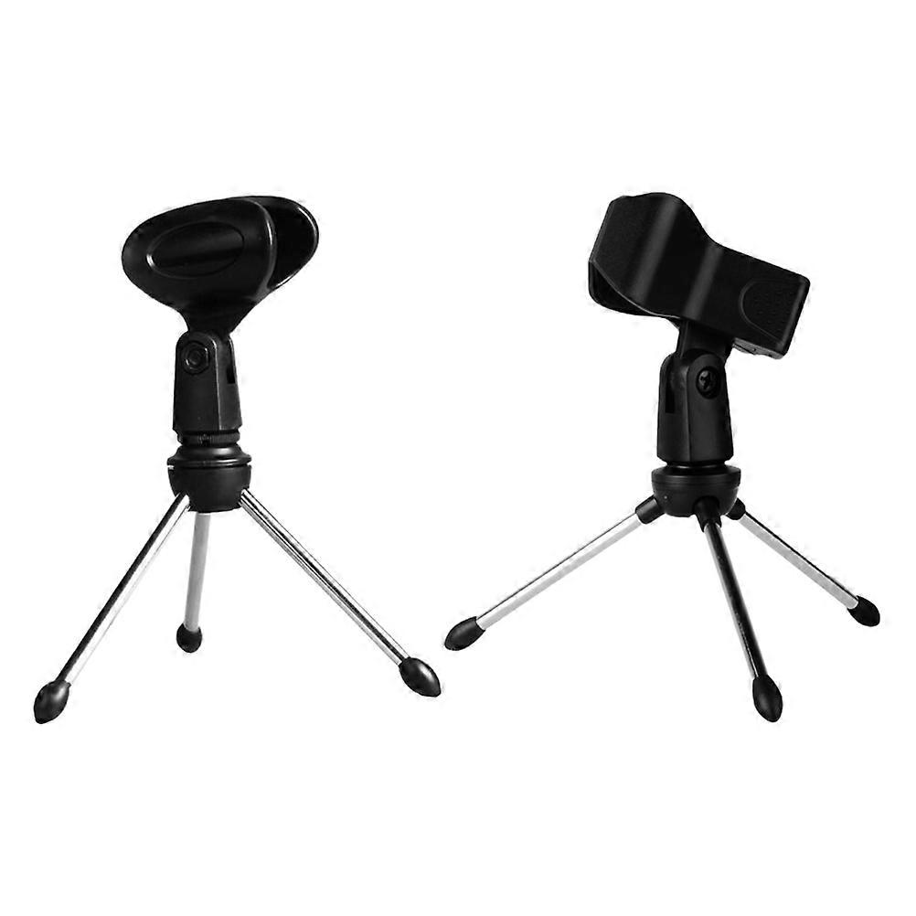 Portable Mic Stand Microphone Tripod Lectures Plastic 15.00X17.00X10.00cm Cushioned Clip 2Pack