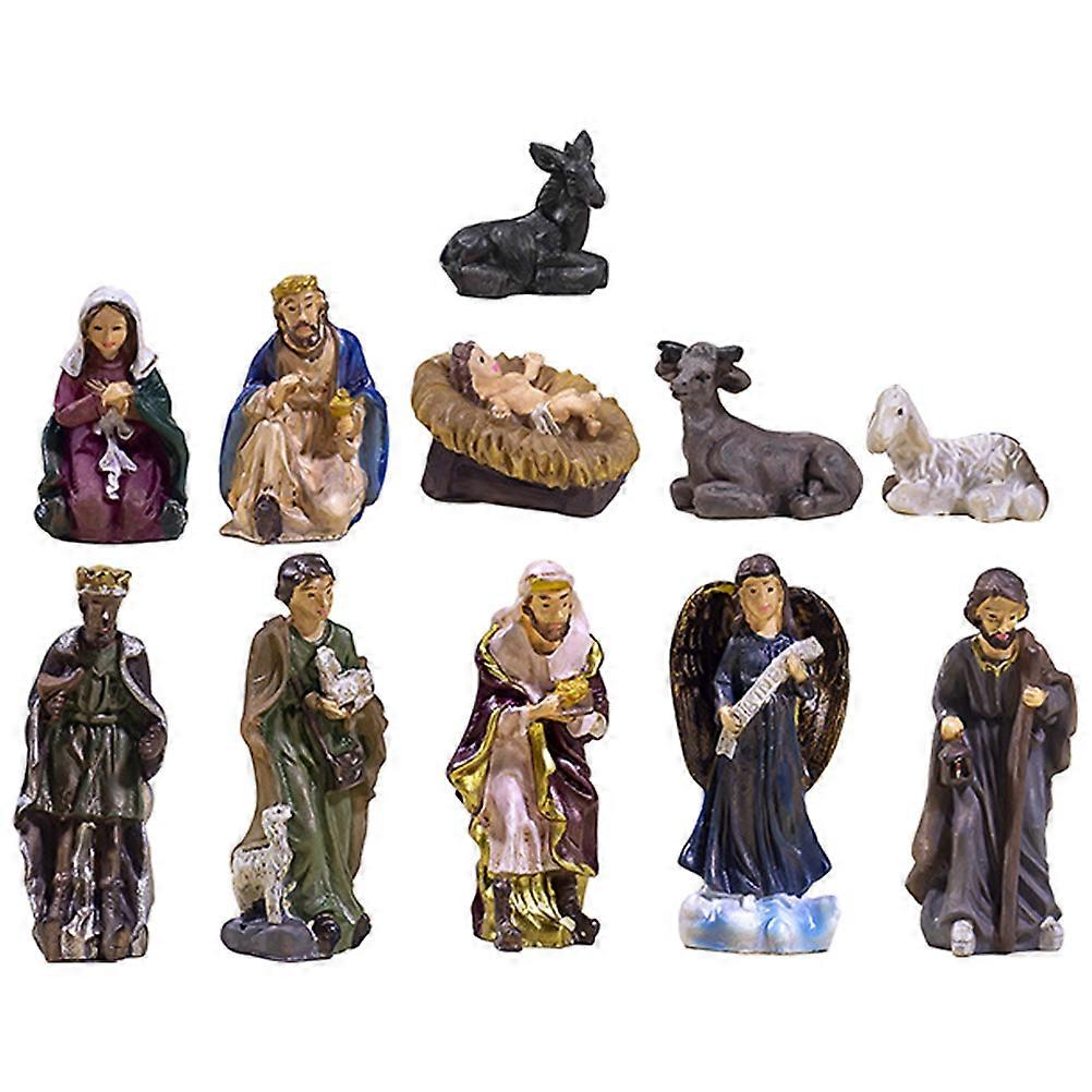 Nativity Decor Mini Nativity Figures Set 5.3X2.4X1CM Resin For Christmas present 1Set