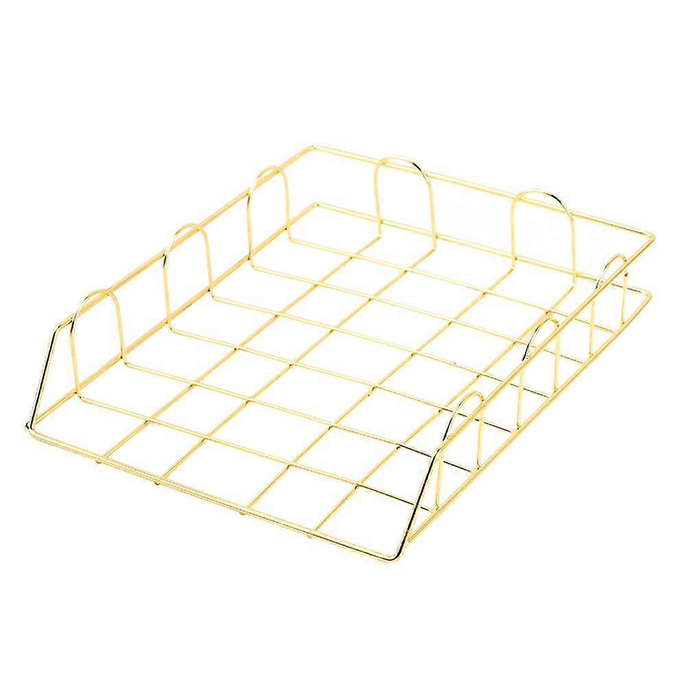 Document Organizer Rectangular Shape Desk Organizer Shelf Home Use 1Set