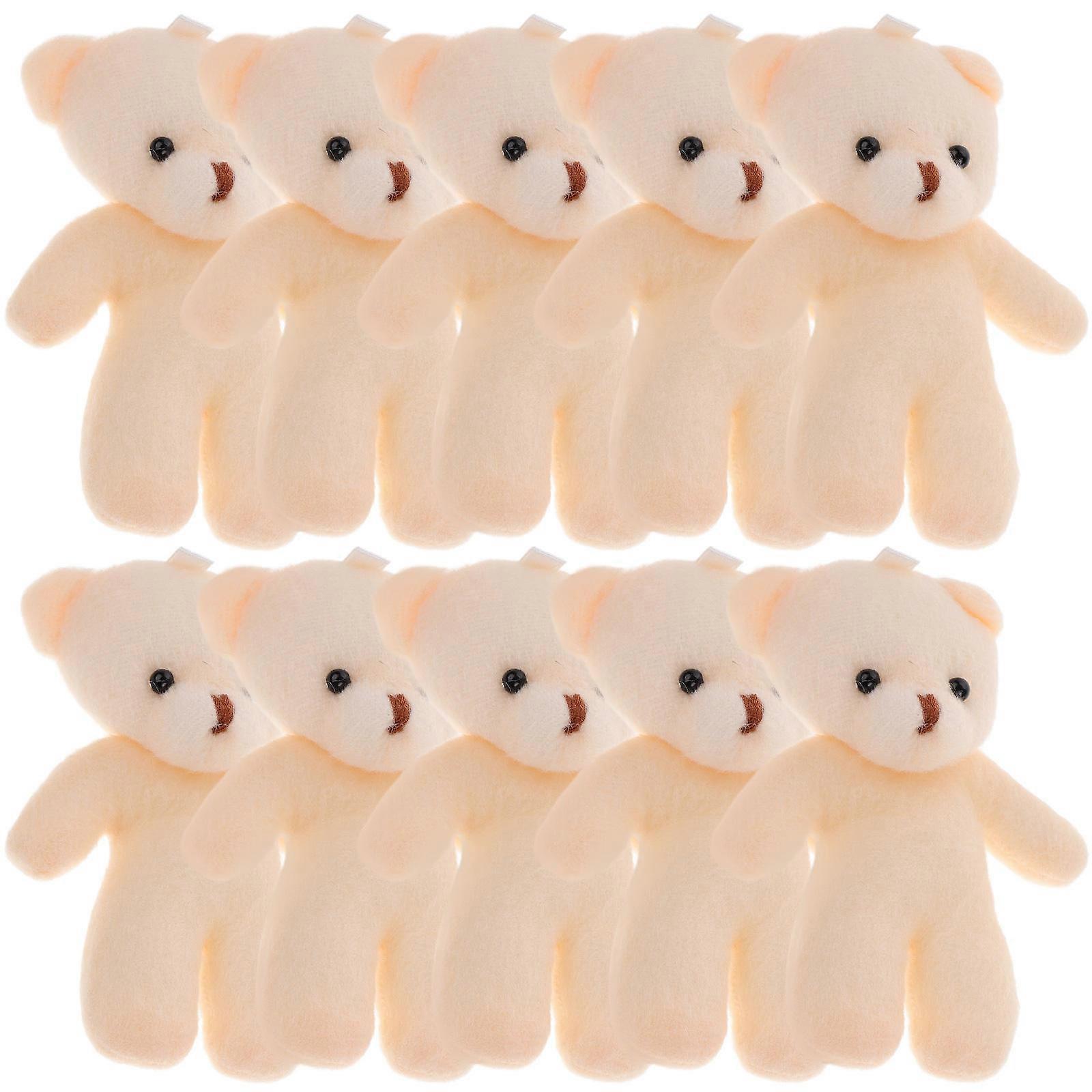 Mini DIY Bear Plush Dolls – Soft Stuffed Bear Brooches for Clothing Accessories, Handmade Craft Kit for Adults, Portable Cute Tiny Plush for Creative