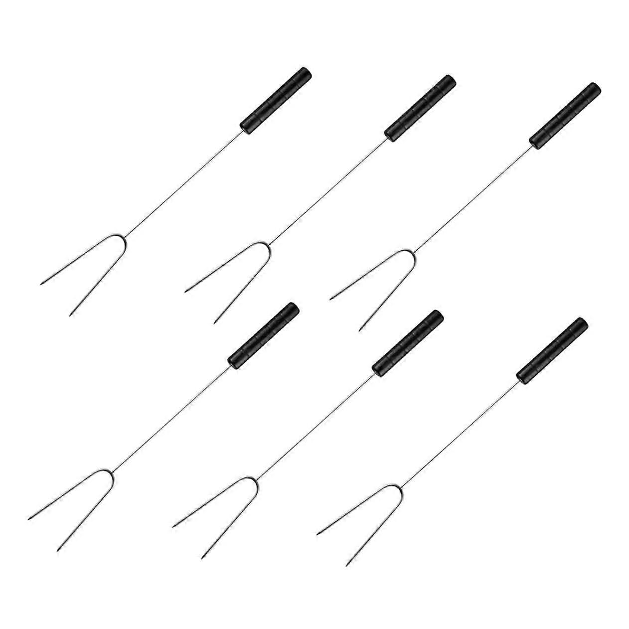Stainless Steel Barbecue Forks Set Of 6 U Shaped Meat Forks Grilling Skewers Barbecue Accessories Roasting Skewers
