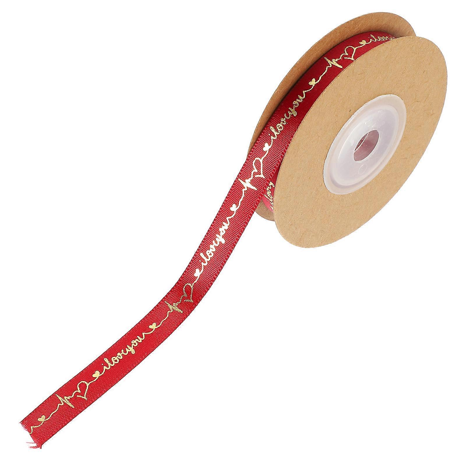 Garland Ribbon Decorative Ribbon for DIY Red 914.4X1cm Size 1Set