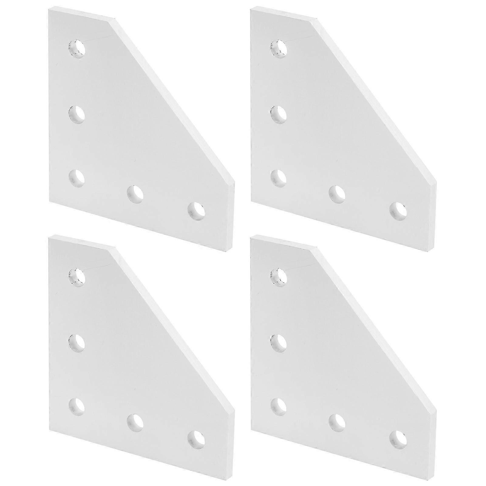 4Pcs Joining Plate Outside 5?Hole Aluminum Connecting Reinforcement Right Angle Connection2020L Shape--