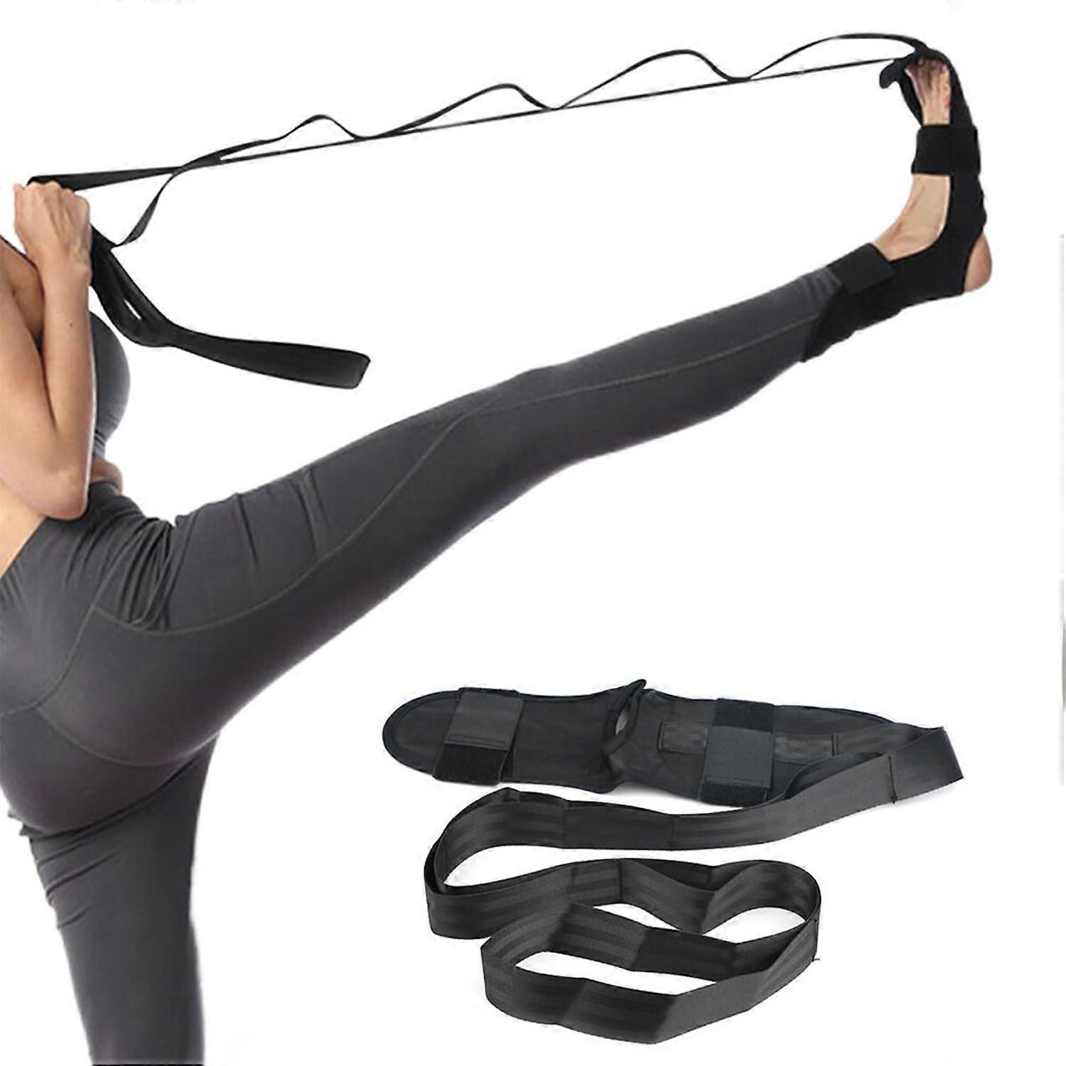 Yoga Stretching Strap for Flexibility, Highly Elastic TPE Exercise Strap, 8ft Stretch Loop for Leg Muscle Stretching