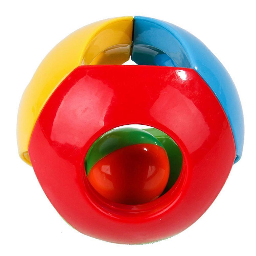Squeaky Dog Toy High-Visibility Colors Hollow Bell Ball Toy Interactive Play 1Set