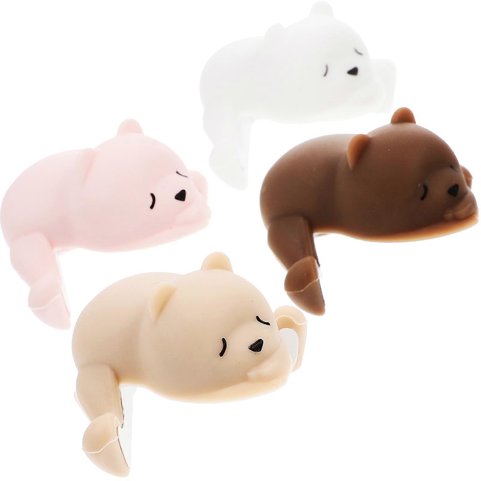 4pcs dessin animé animal d’angle protecteurs de coin housses de sécurité de table souples installation facile pour les meubles
