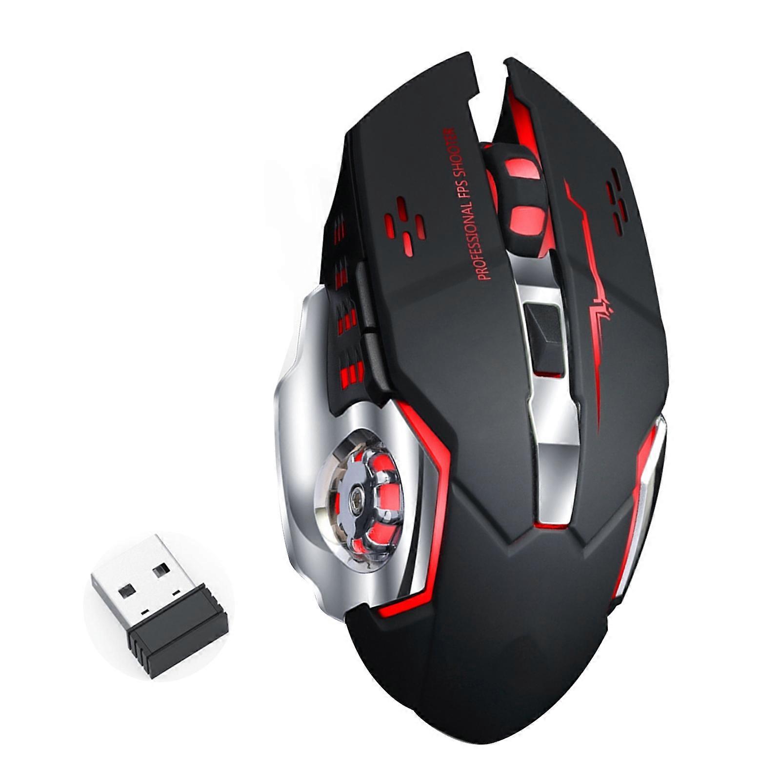 Thunder Wolf Q13 Star Black Wireless Mouse, Silent Click, Adjustable Speed, Gaming & Business
