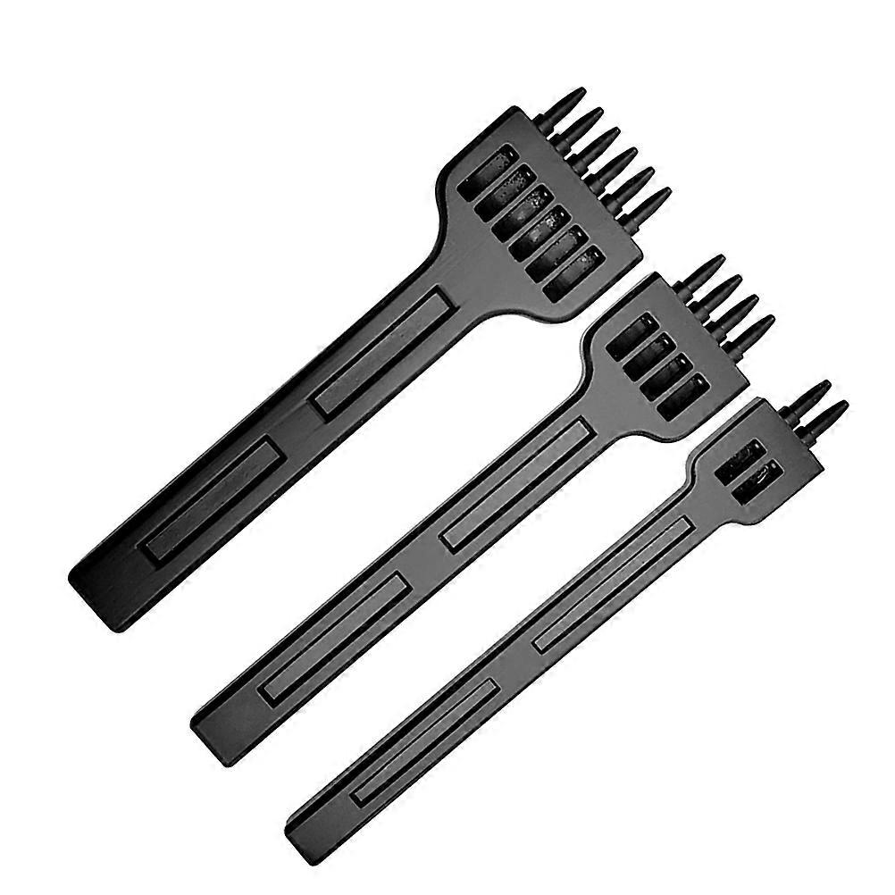 Alloy Steel DIY Craft Tool Supplies Round Stitching Punch Tools 3Pack