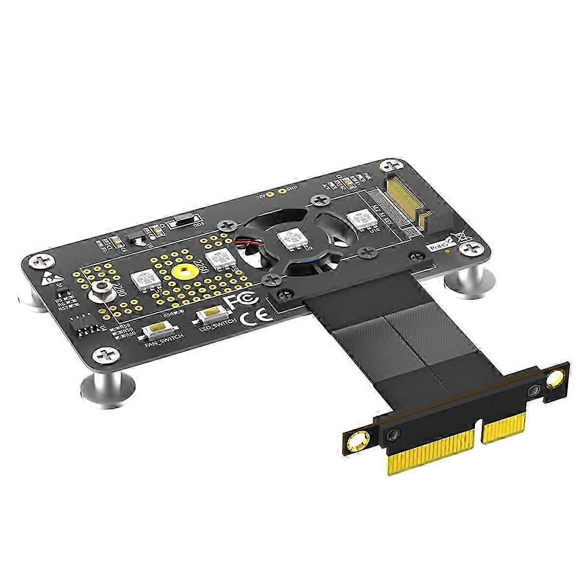 3 في 1 M.2 (NGFF) NVME M-key SSD إلى كابل تمديد PCI-E 4X (5 سم)