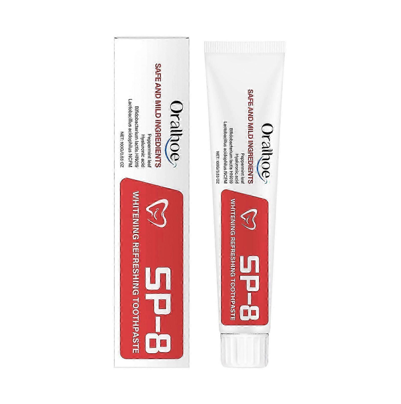 Sp-8 Probiotic Whitening Toothpaste, SP-8 Probiotic Ultra Whitening Toothpaste Upgraded, Teeth Whitening & Gum Care & Fresh Breath Probiotic Toothpast