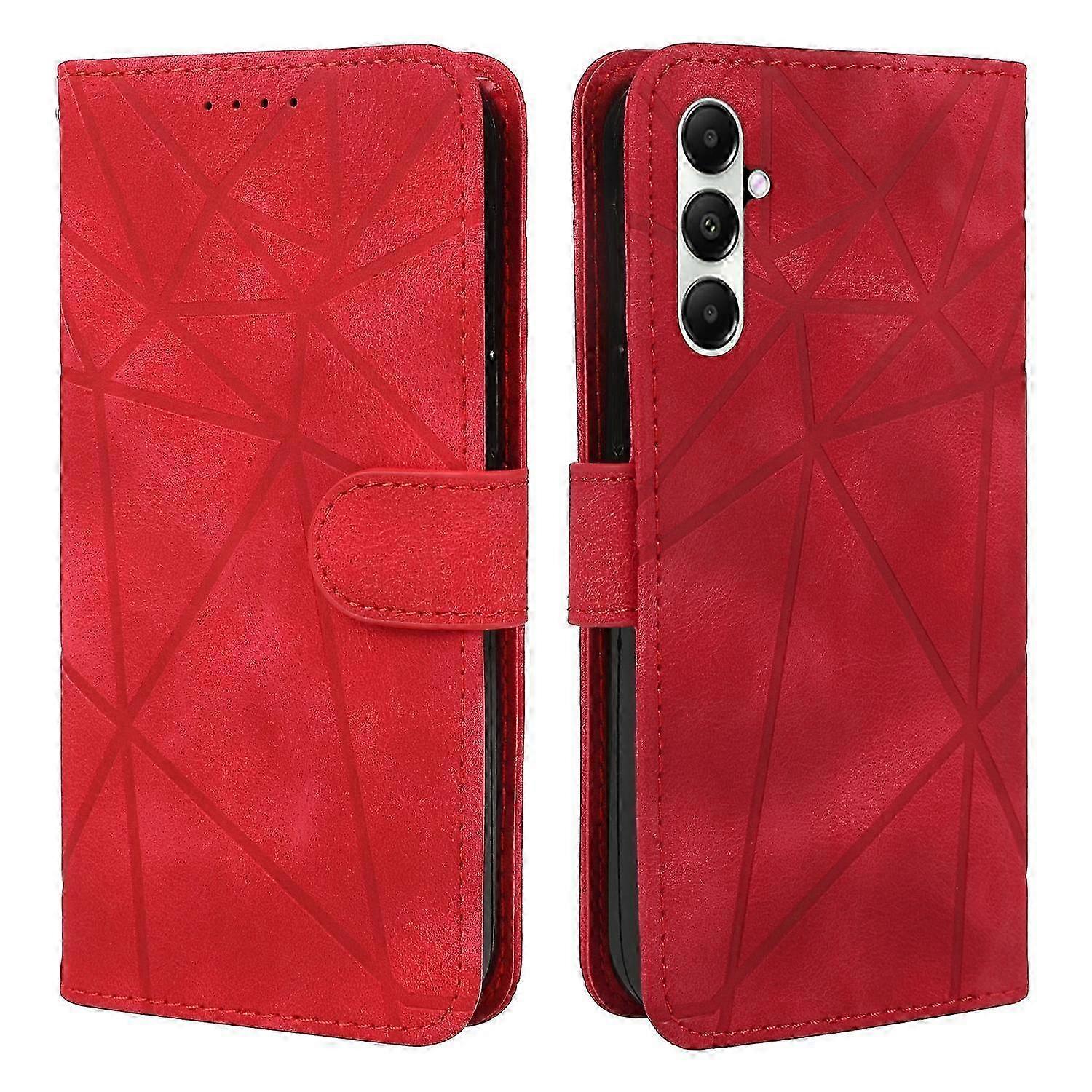 Stand Case Line Pattern Leather Phone Cover for Compatible Samsung Devices