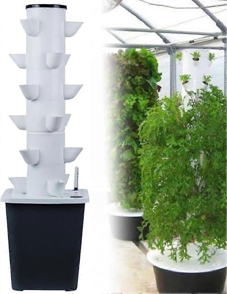 Hydroponic Tower Garden with 30 Pods, 6Tier Hydroponic Planting System