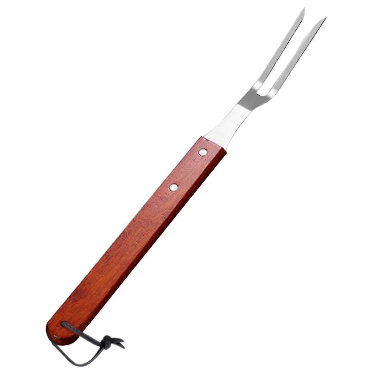 Stainless Steel Grill Skewers with Wooden Handle - Multifunctional BBQ Spits for Meat and Vegetables, Camping and Teppanyaki