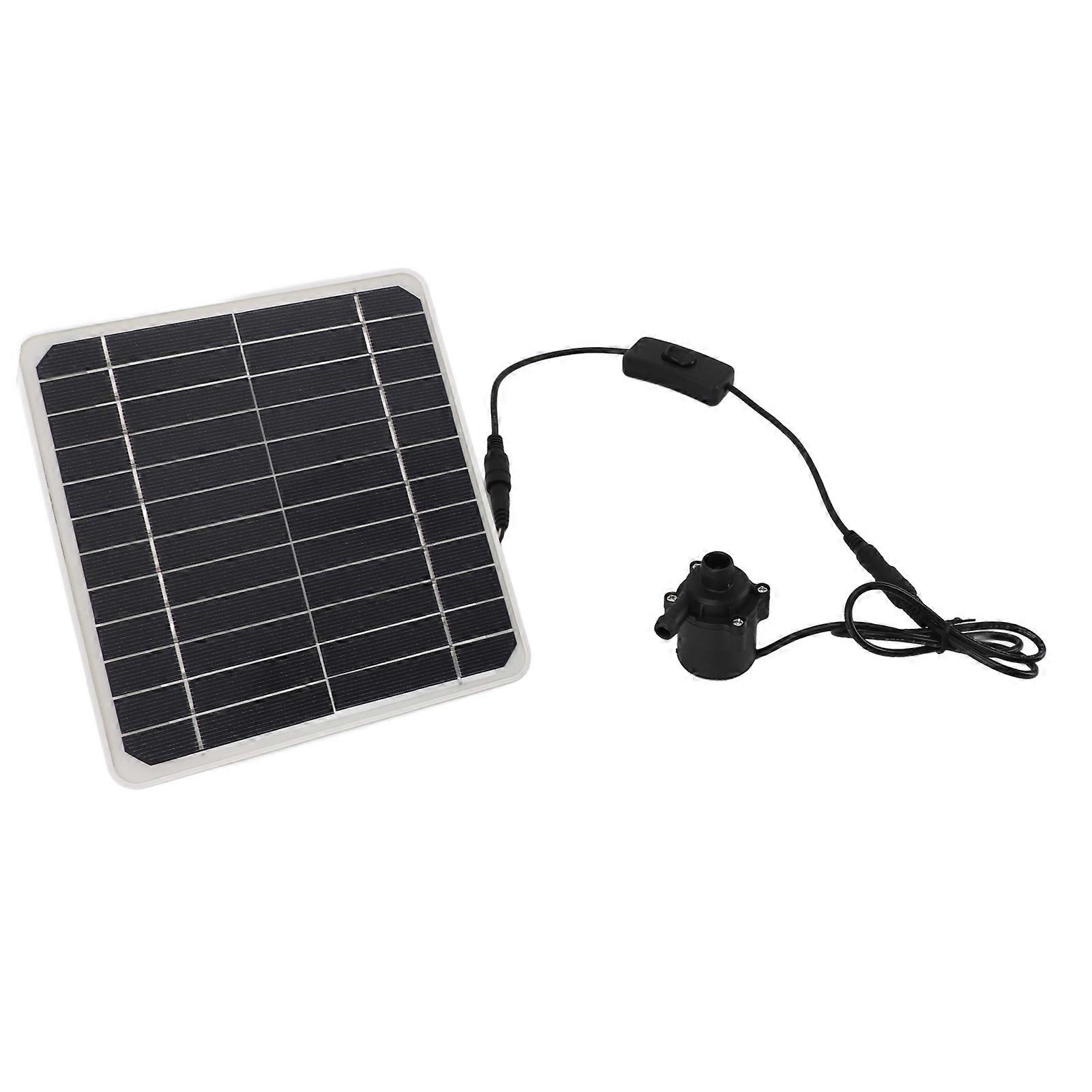 50W Solar Powered Water Pump Solar Panel Kit 24 Hour Operation Solar Panel Water Fountain Pump Kit with Switch Adjustment for Bird Bathing Fish Tanks