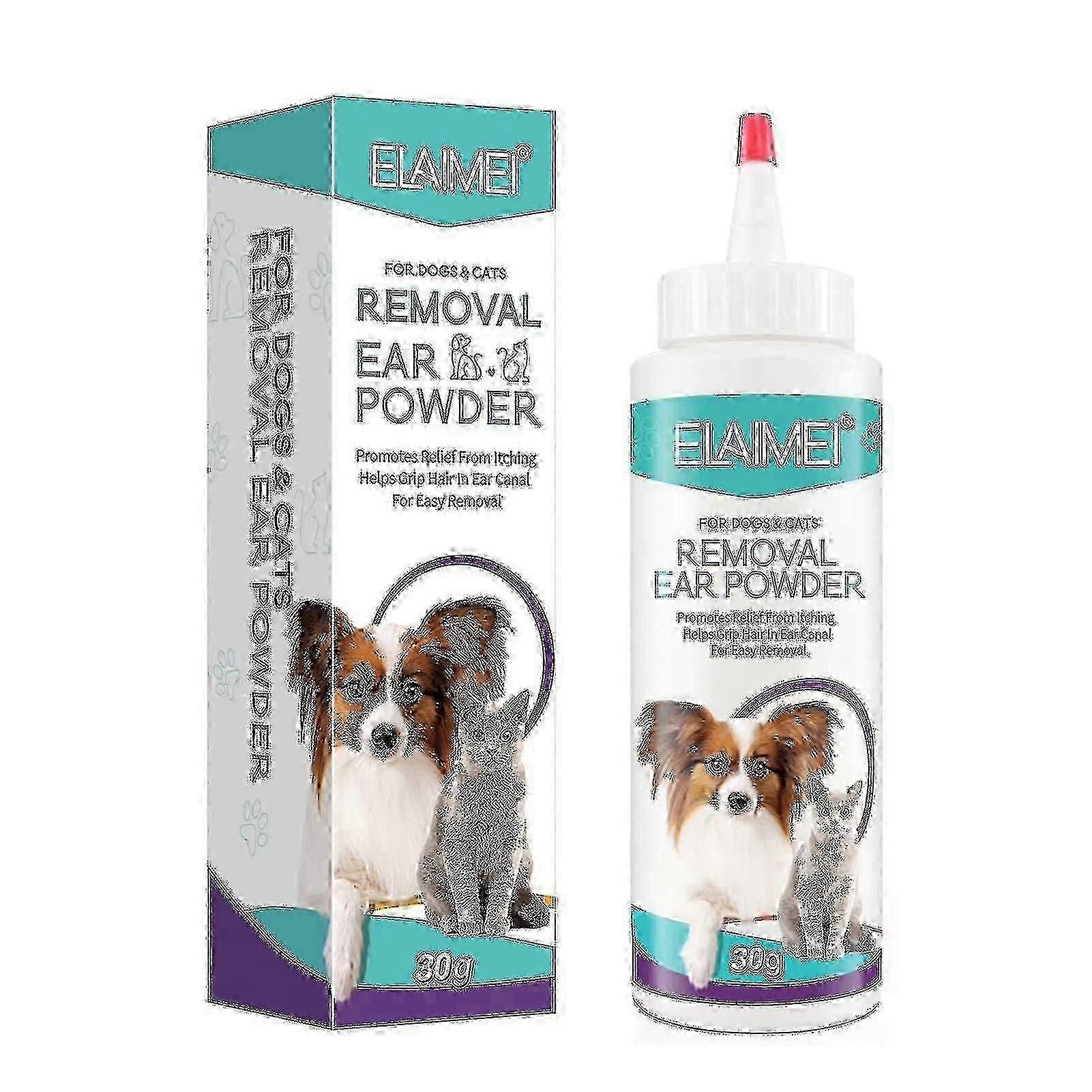 犬の耳の感染症治療無痛の犬の耳の粉末脱毛のために、感染した耳の炎症、かゆみ、感染症を起こしやすい耳を治療します、30g---コード1