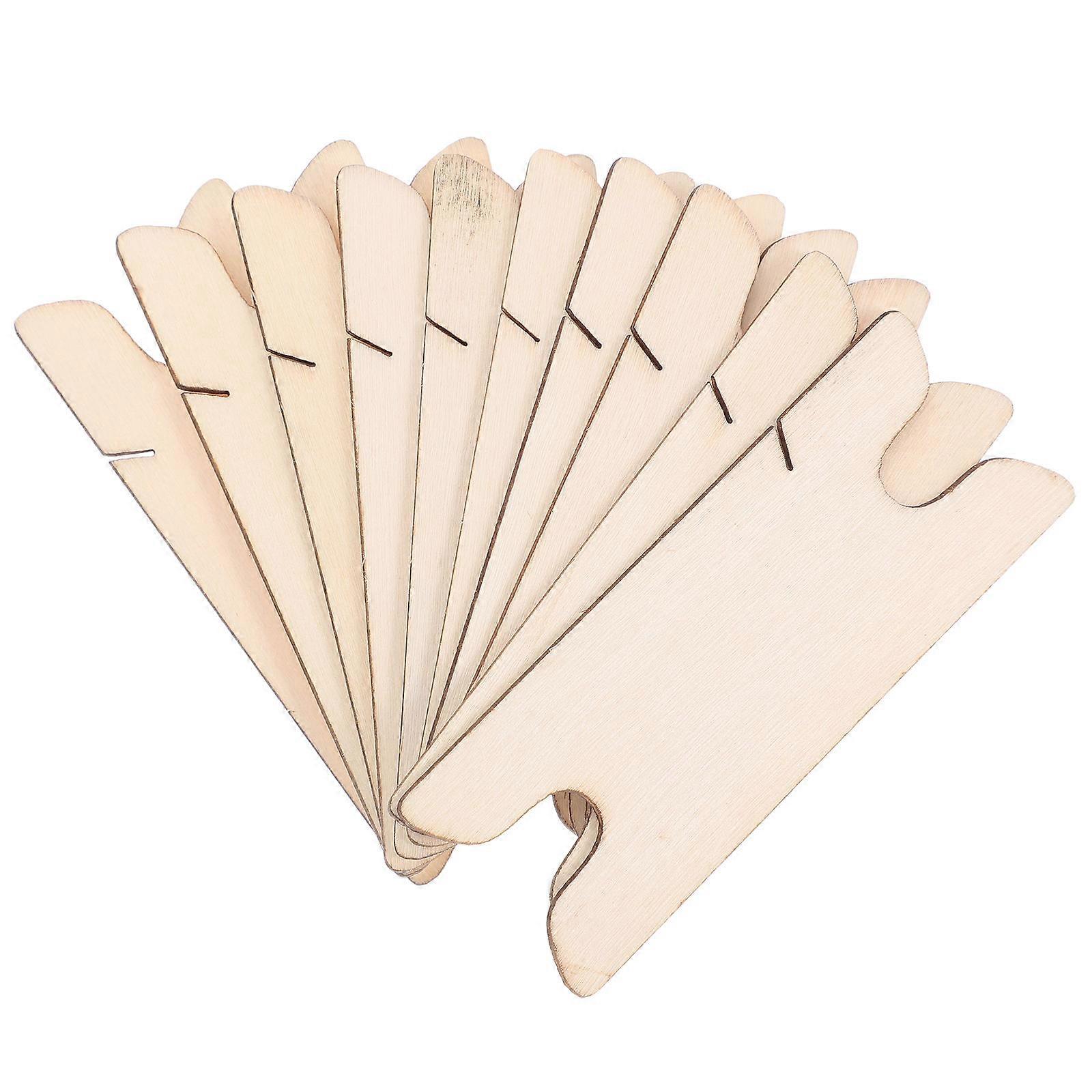 Wood Weaving Shuttle 10Pcs Beige Reliability Craft Use Weaving Frame Shuttle Tools