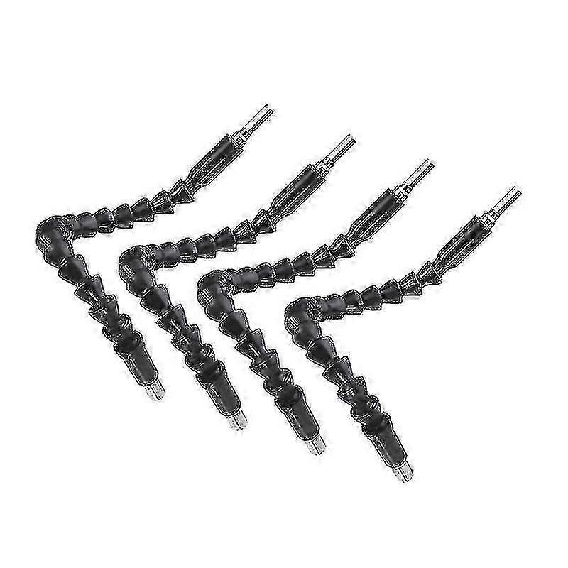 4pcs Flexible Drill Bit Extension Flexible Shaft Drill Bit Extension Screwdriver Bit Holder Flexible Screwdriver Extension For Drill Connector (black