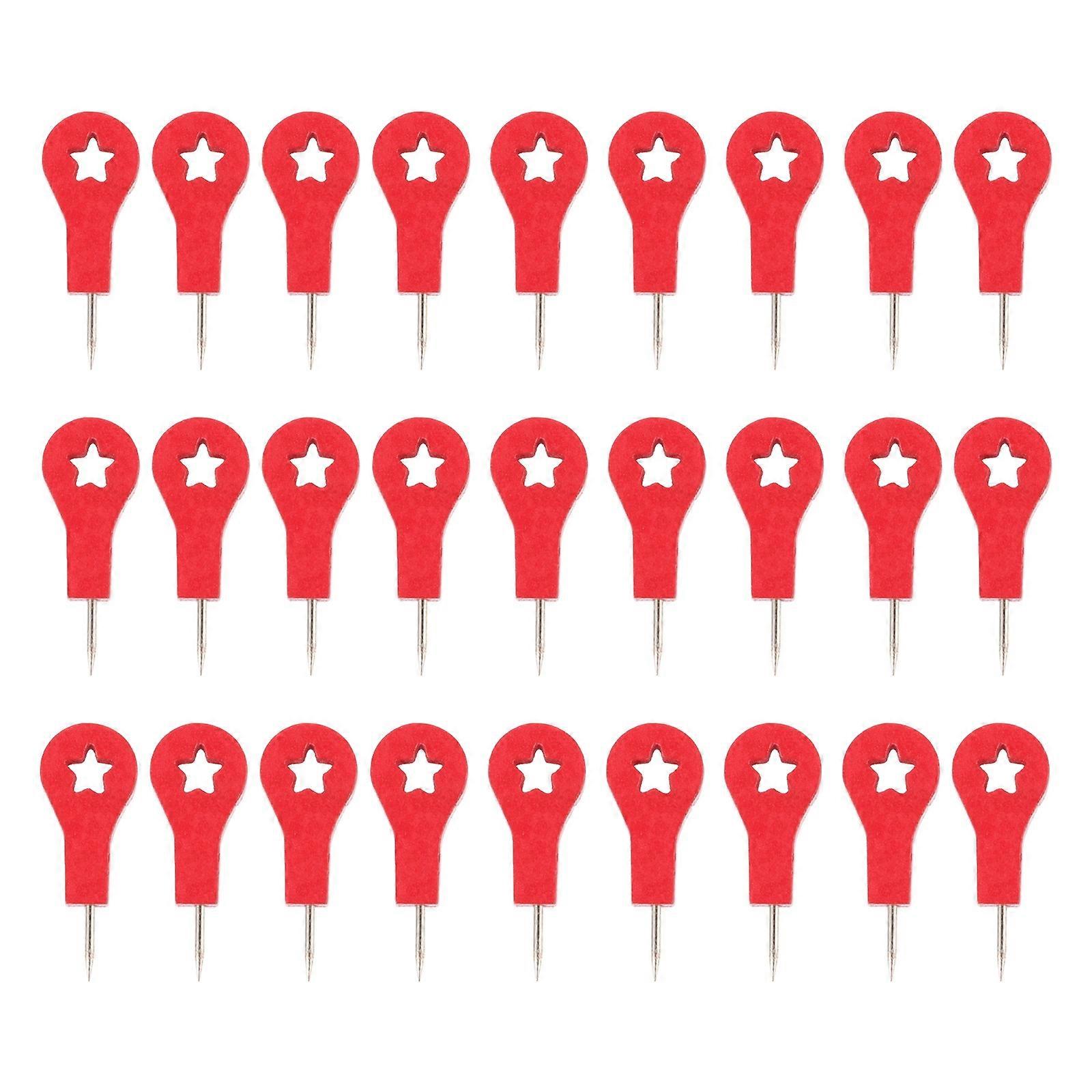 Pin Tacks Map Marking Nails Photo Fixing Pin Home Use Red 2.5X1CM Paper Fixing 50Pcs