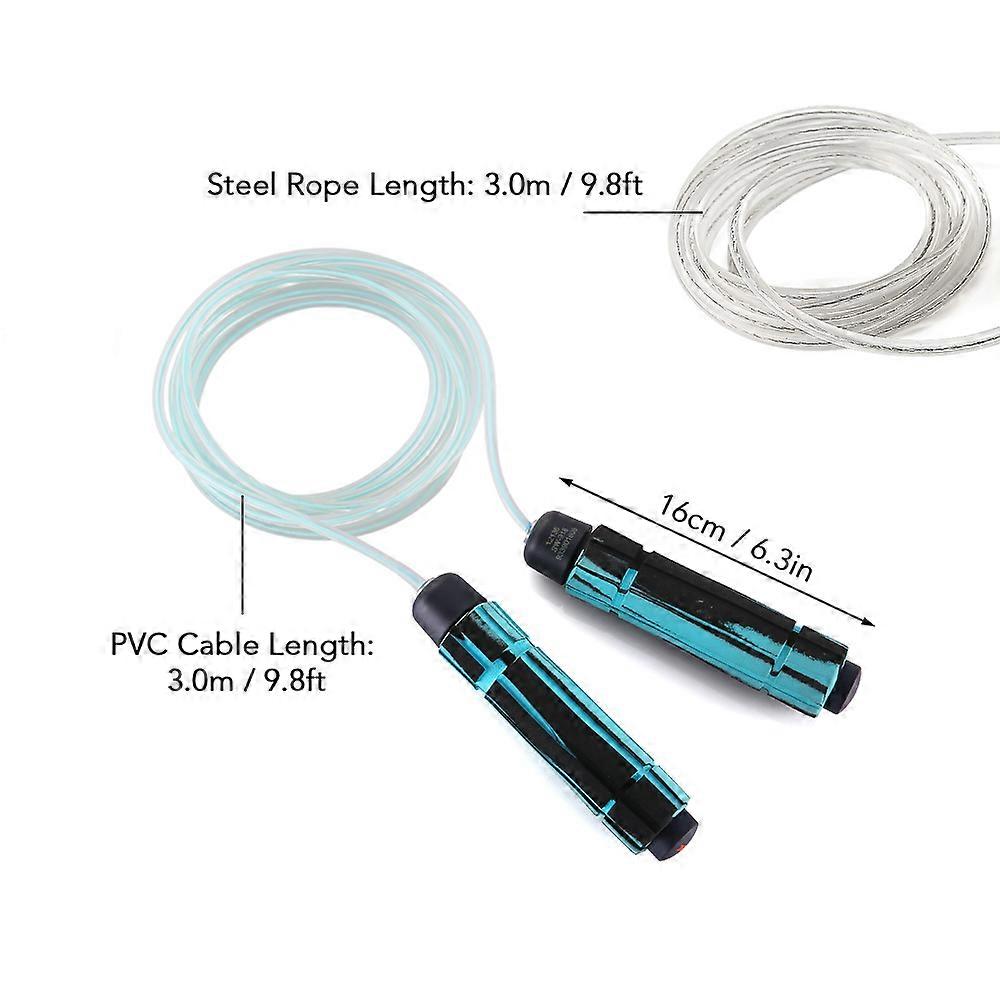 10pcs Skipping Set with Blocks Adjustable Jump Rope For Fitness Weight Loss Endurance Training Cardio Jumping Exercise