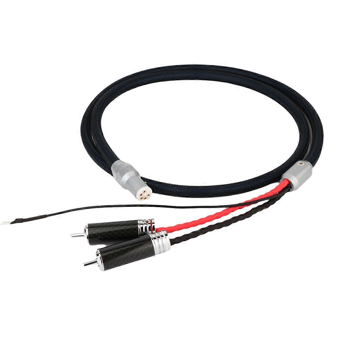 Vinyl LP Record Player Tonearm Cable Din to Interconnect Shielding Tone Arm Phono Cable Signal Line
