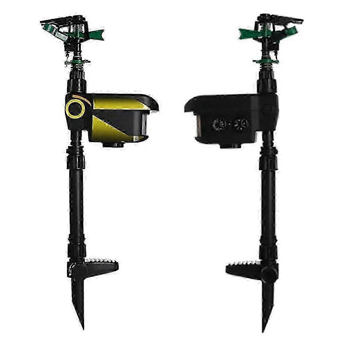 Sprinkler Automatic Rotating Large Area Solar Motion Activated Animal Repellent Sprinkler Garden An js