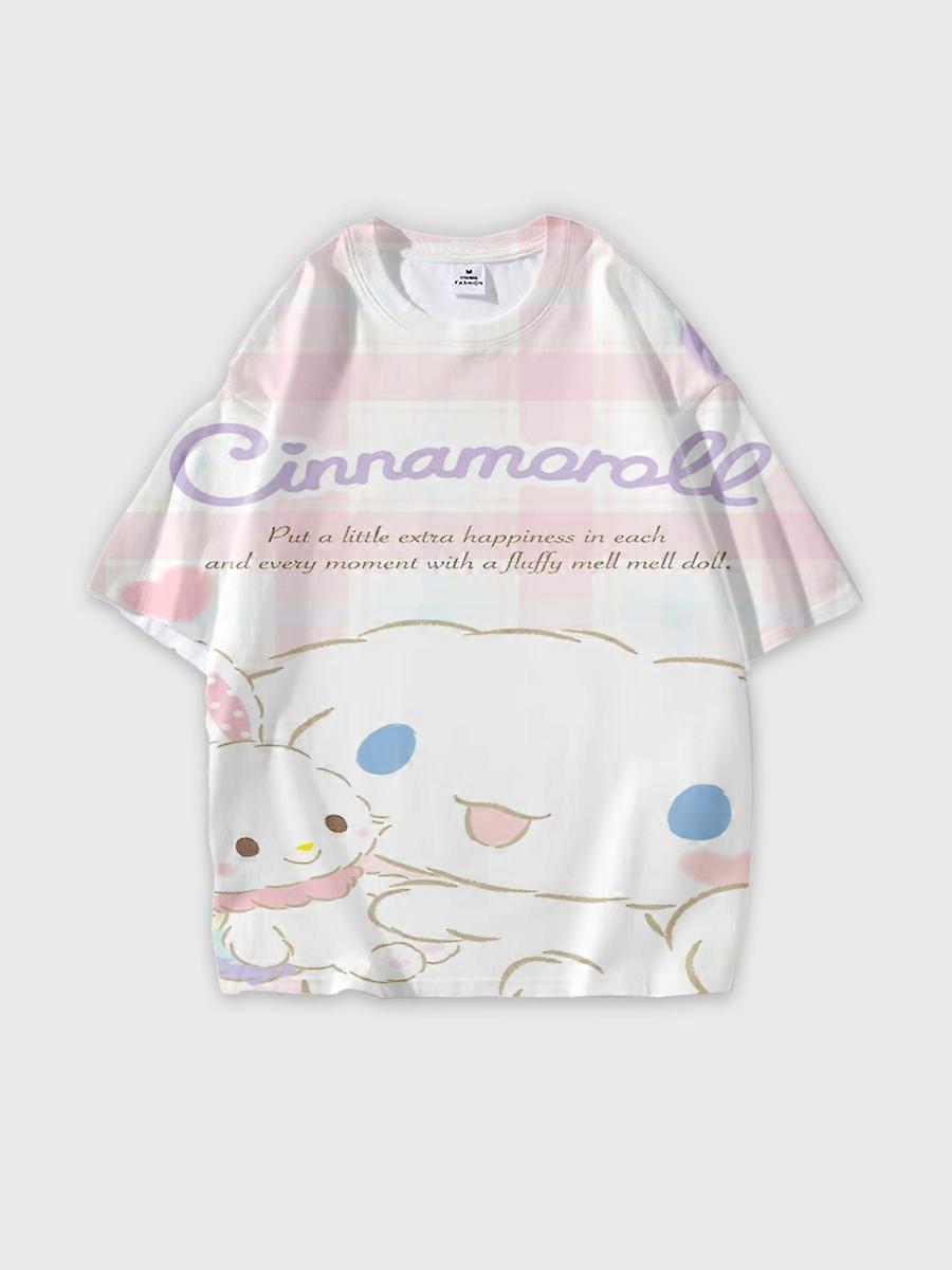 T-shirt round neck Pattern loose short sleeve JW1056