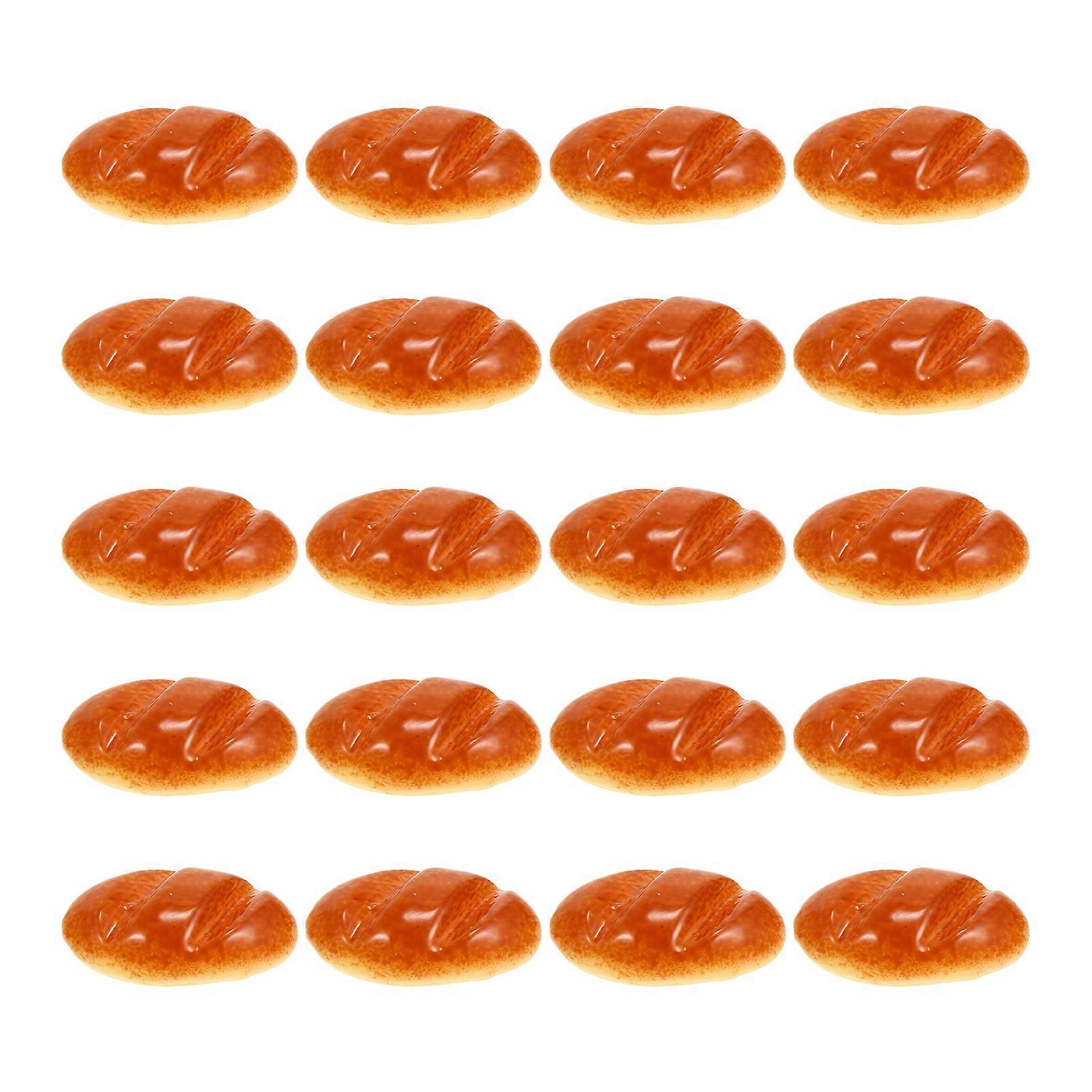 Phone Charm Beaded Small Phone Charm Diy Accessories French Bread Design 2.5X1.5X0.5Cm 20Pcs