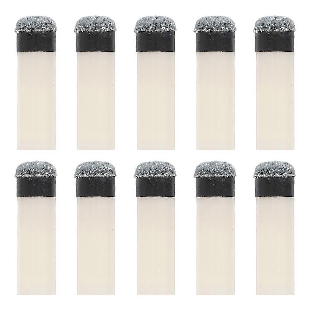 10pcs Snooker Cue Tips Replacement Kit with Plastic Ferrule Durable Faux Pool Stick Accessories for Smooth Shots and Extended Lifespan