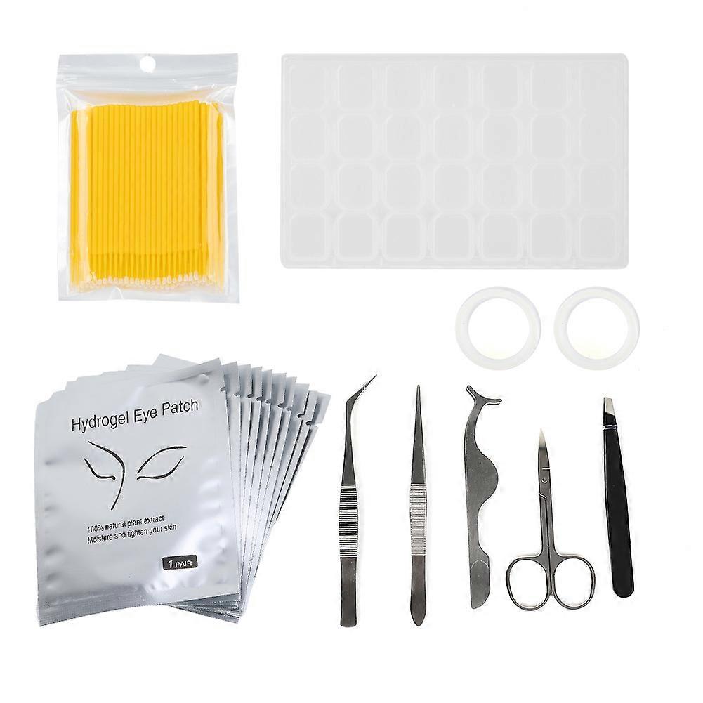 Training Eyelashes kit False Eyelash Extension Grafting Practice Tools Set 2#