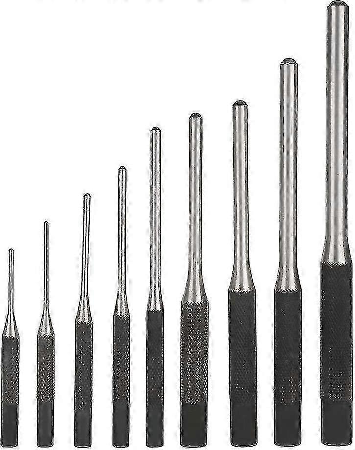 9pcs Punch Professional Durable Steel Pin Punch Set, Mechanical Engineering Hand Tool