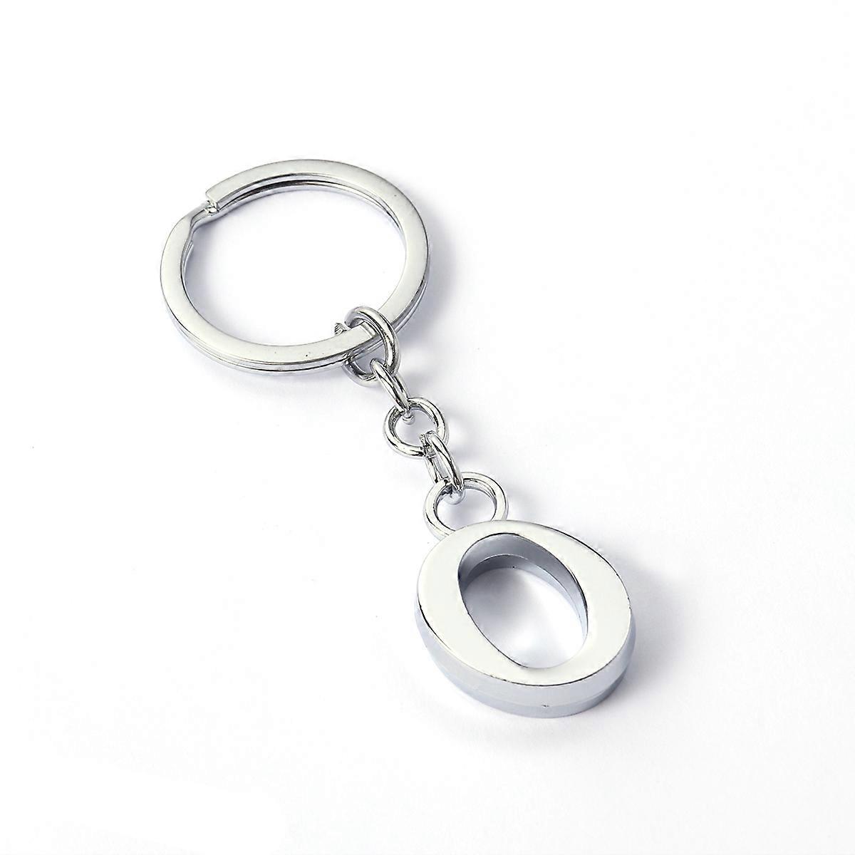 アルファベットペンダントキーホルダーバッグ電話用クリエイティブシェイプアクセサリーシルバー1個