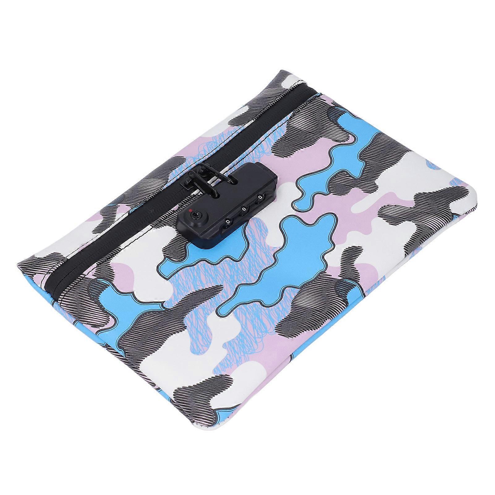 Smell Proof Bag Activated Carbon Odor Proof Stash Bag Odor Proof Pouch Case Container with Combination Lock for Travel Stash Storage