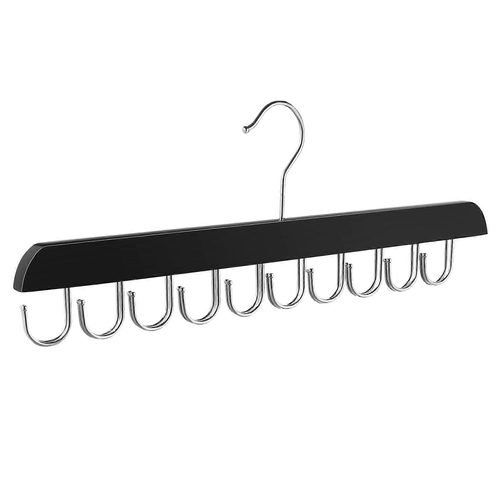 Practical Wooden Coat Hook with Multiple Hooks for Belts, Ties, Scarves, and Bags, SpaceSaving Organizer for Closet Hooks, Versatile Use