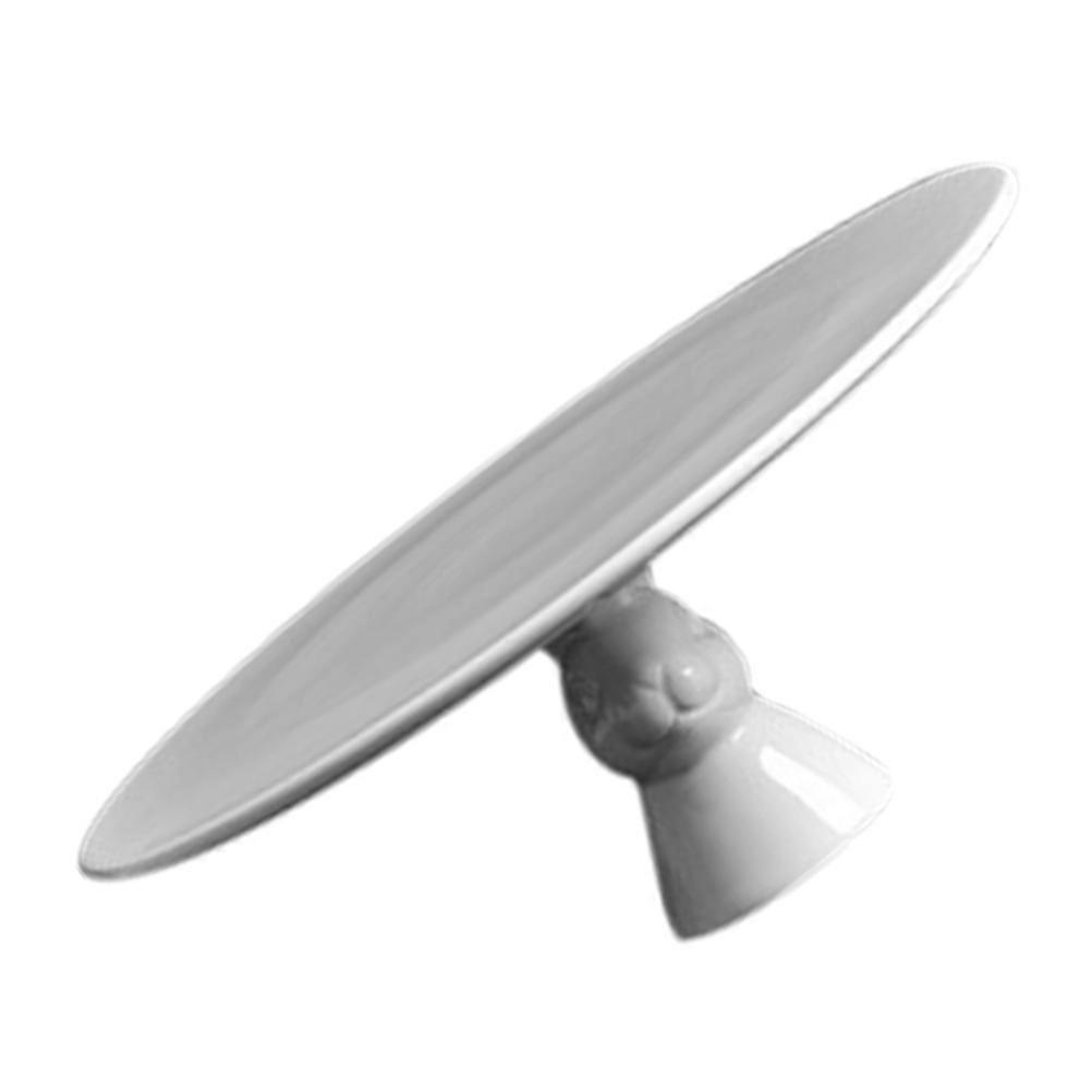 White Ceramics Cake Display Plate with Sturdy Bottom for Safe Storage and Presentation 9.8 inches