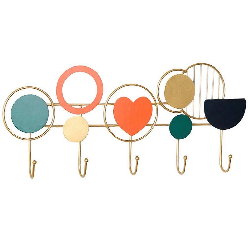 5-Hooks Coat Hanger Iron Multi with Smooth-Edge Safety for Elegant Home Decor