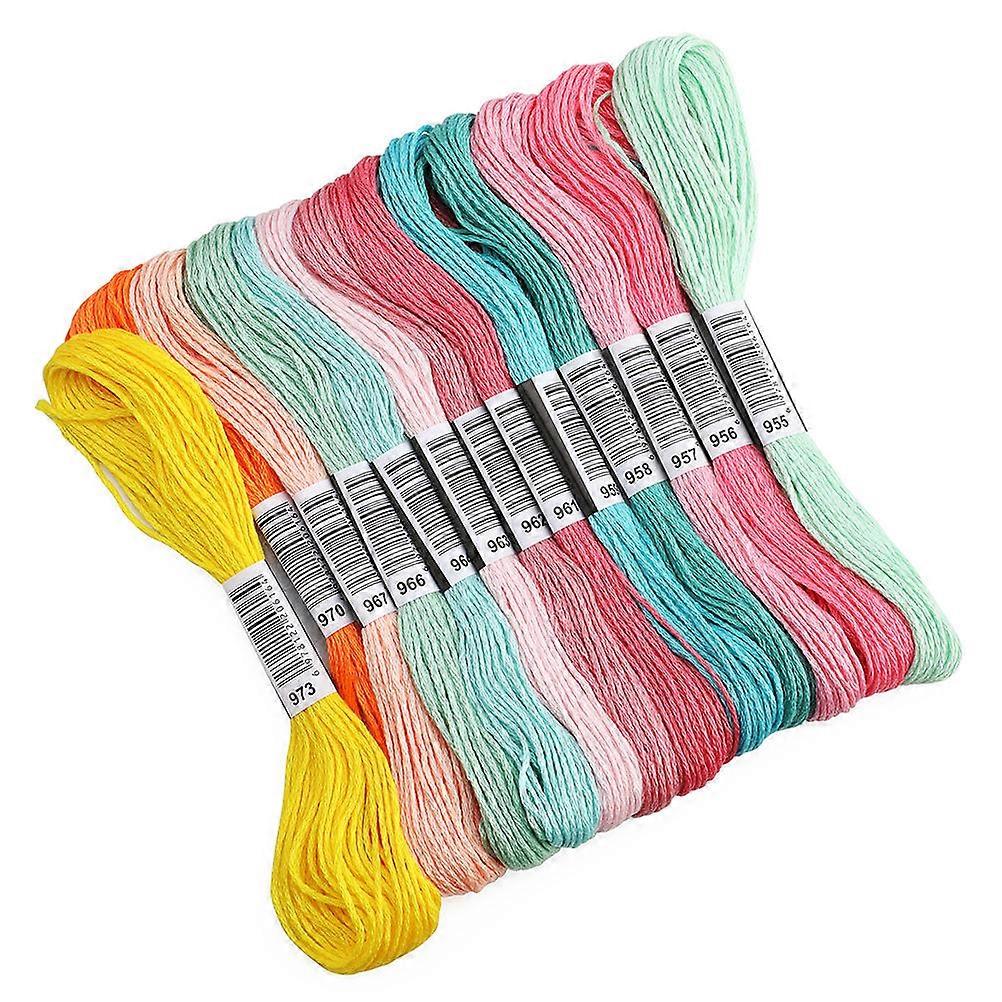 Hand Embroidery Thread Polyester Cotton Cross Stitch Embroidery Beginner Assorted Color 800x0.1CM 447Pack