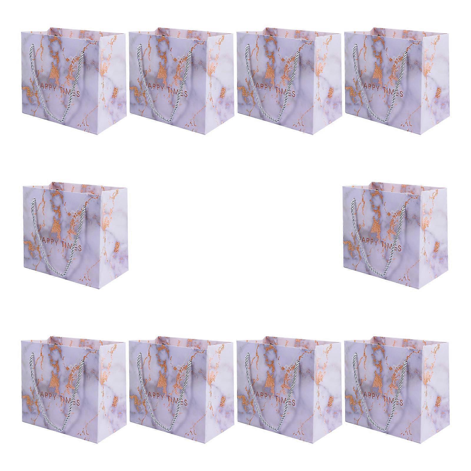 Paper Party Bag Wedding Anniversary Banquet Rectangular Simple White Storage 10Set